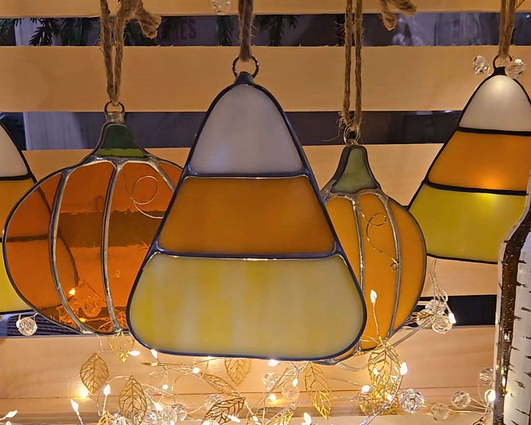 Woodland Candy Corn | Stained Glass Window Hanger